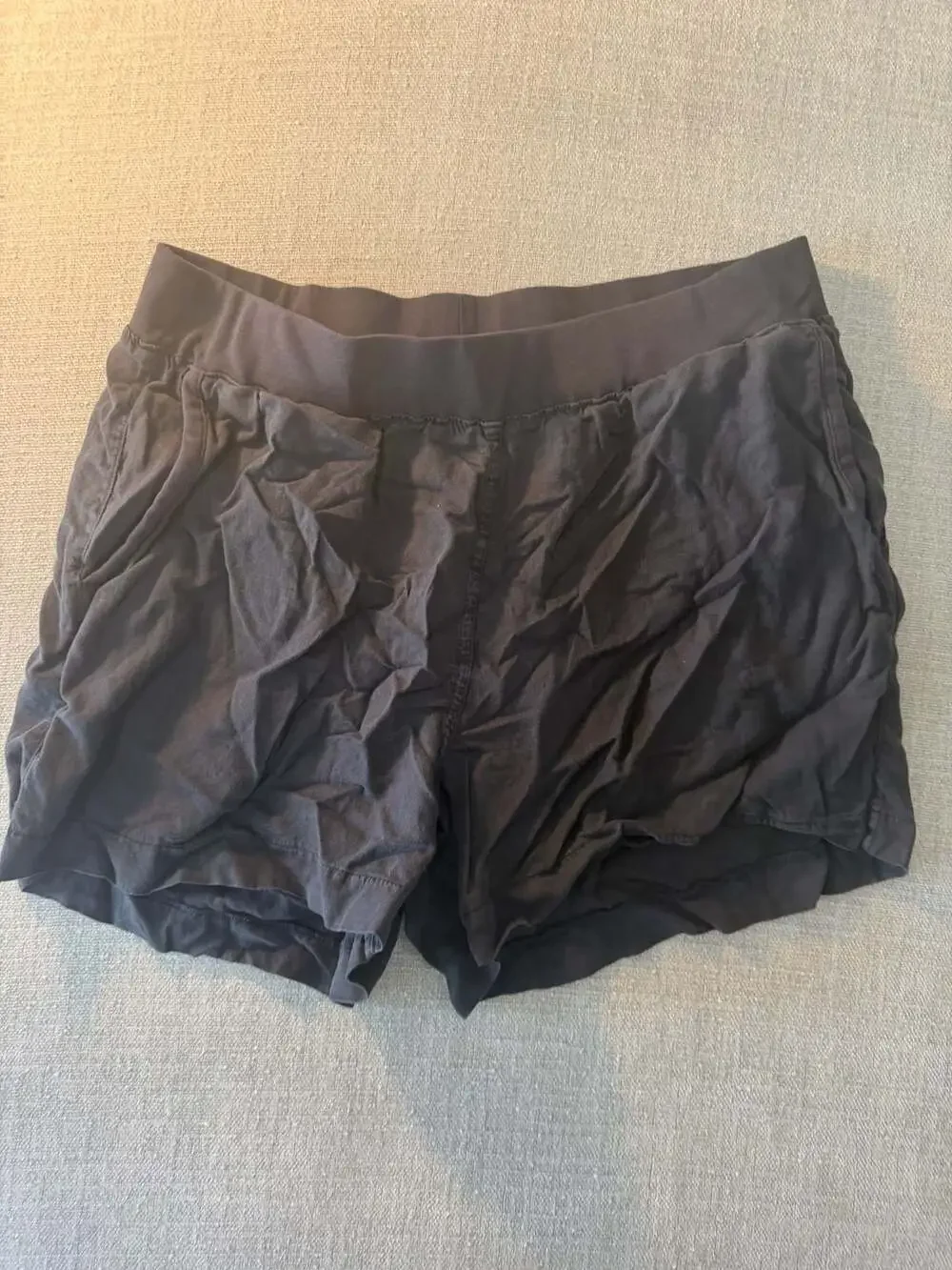 Faherty Brand Black Elastic Waist Lounge Shorts Size XL